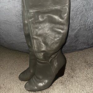 Nine West Gray Wedge Boots